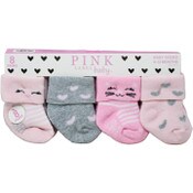 Wholesale - 8pk INFANT GIRLS PINK TURNCUFF TERRY SOCKS ASST SIZE C/P 60, UPC: 194382061992